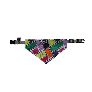 Pañuelo Triangular Ajustable para Mascotas, Pañuelo para el Cuello del Perro con Estampado Geométrico Colorido - Product Image 3