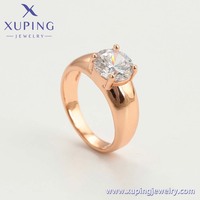 Bague en diamant Moissanite couleur or 18 carats, élégante et simple, bijoux Xuping 12838