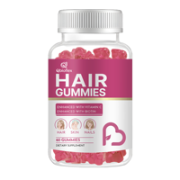 Qbioflex Marque Privée 10000mcg Biotine Multivitamines Gommes Beauté pour Cheveux, Peau et Ongles Sains – Complément Quotidien Bien-être