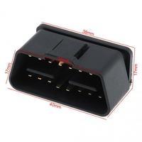 Connecteur d'interface de diagnostic automobile OBD2 mâle en plastique à 16 broches à 90 degrés