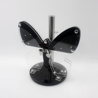 Ensemble de 8 couteaux de cuisine HSK de haute qualité en acier inoxydable carbone, motif papillon bleu, pour la maison et le commerce, avec support