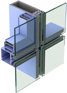 Sistema de Acristalamiento de Aluminio Prefabricado de Alto Rendimiento, Hermético al Agua y al Aire, para <span class=keywords><strong>Fachadas</strong></span> Estructurales - Product Image 2