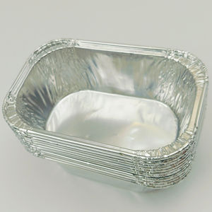 Plateau pour petite tasse à pouding en aluminium Boîte à bonbons et desserts avec couvercle en plastique - Product Image 1