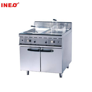 Freidora Industrial de Gas y Eléctrica de Doble Tanque de Acero Inoxidable de 40L para Cocina - Product Image 1