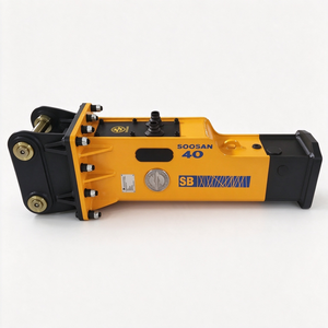 Martillo Hidráulico para Excavadora SOOSAN SB40, Tipo Caja, para Romper Rocas, de 4-9 Toneladas, con Cincel, 1 Año de Garantía - Product Image 1