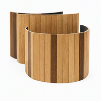 Nouveaux panneaux acoustiques muraux flexibles à lattes courbées, panneaux décoratifs enroulables, panneaux plats en MDF pour bureaux, salles d'exposition, hôtels, intérieur