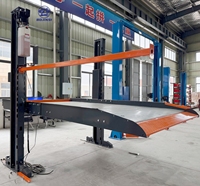 Élévateur de stationnement automobile mécanique à 2 poteaux durable, empileur de véhicules à double étage, économiseur d'espace pour garage commercial, certifié CE