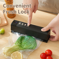 Scelleuse sous vide alimentaire domestique avec couvercles amovibles supérieur et inférieur, multifonctionnelle pour aliments secs et humides