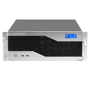 4U Chassis Rackmount Server Kompak 4U Firewall Rack Mount Chassis Clouding Server dengan Panel Aluminium