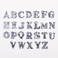 Nouvel ensemble de lettres acryliques colorées pour l'alphabet anglais, simples et polyvalentes, pour coques de téléphone, accessoires DIY et pendentifs de sac