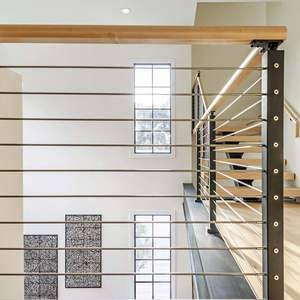 Sistema de barandilla de cable de acero inoxidable ajustable para Parque de patio de cubierta exterior-Balaustrada montada en el suelo resistente al óxido/agua - Product Image 2