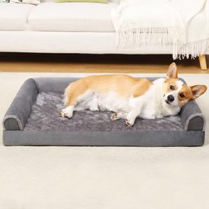 Toptan Ortopedik L Şekilli Gizli Fermuarlı Evcil Hayvan Köpek Yatağı Yastığı Çıkarılabilir Yıkanabilir Evcil Hayvan Koltuğu İç Mekan Orta Büyük Köpek Yatağı - Product Image 5