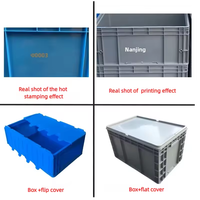 Boîtes de stockage logistique en PP recyclable SHUNMEI, bacs en plastique, caisses empilables, logo personnalisé en couleur, plastique