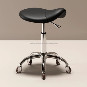 Chaise de salon de beauté en cuir pivotante Chaise de coiffeur pour salon de coiffure pour salon ou chambre à coucher - Product Image 2