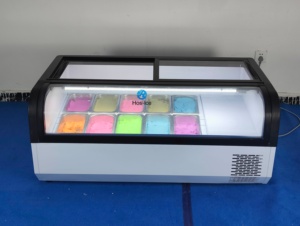 Vitrine Réfrigérée de Comptoir pour Crèmes Glacées, Congélateur de Présentation à Refroidissement Direct avec Verre Anti-Buée, Petit Réfrigérateur de Comptoir pour Gelato - Product Image 3
