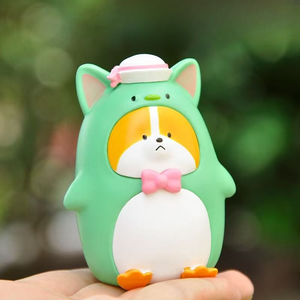 Caja ciega de juguete divertido juego de rol perro Corgi plástico escritorio juguete mejor regalo de Navidad - Product Image 3