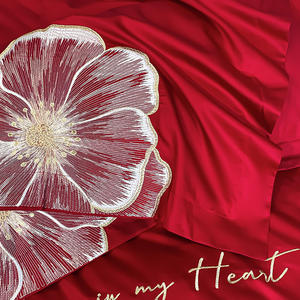 Parure de lit de luxe 100 % coton de style européen - Linge de lit uni respirant en coton doux pour hôtel et maison - Product Image 5