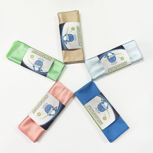 Logo personnalisé 40x40cm Chiffon de nettoyage en microfibre à <span class=keywords><strong>rayures</strong></span> Séchage rapide Serviette non pelucheuse pour lavage de voiture domestique Polissage du verre miroir - Product Image 6