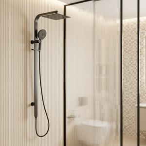 Ensemble de <span class=keywords><strong>douche</strong></span> numérique noir avec affichage numérique, 4 fonctions, robinet de <span class=keywords><strong>baignoire</strong></span> mural avec pommeau de <span class=keywords><strong>douche</strong></span> pluie et douchette à main - Product Image 5