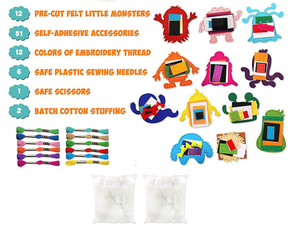 Little Monster Animal Planet Kids Kit da cucito Woodland Felt animals giocattoli da cucito creativi - Product Image 6