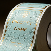 Autocollants en vinyle personnalisés de luxe, imperméables, résistants à la chaleur, avec code-barres, pour étiquettes de bouteilles de parfum et cosmétiques, estampage à chaud