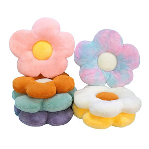 Kürklü peluş çiçek şekli peluş yastık Mat çiçeği bebek çocuklar dolması gerçekçi çiçek şeftali - Product Image 1