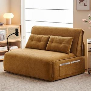 Sofá Cama Eléctrico Individual Moderno, Convertible, de Tela Chenille, Extensible, Reclinable, Deslizante, para Sala de Estar, Pequeño y Grande - Product Image 1