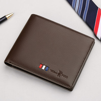 Dompet Merek Mewah Pria WilliamPolo Ukuran Standar Kulit Asli RFID Dompet Kasual Kecil Tipis Ramping