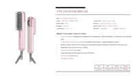 Portable automatique chauffage atomisé huile essentielle eau vapeur cheveux lissage peigne brosse paramètres de chaleur réglables en plastique