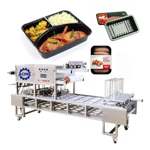 Heat Sealing Food Tray Fast Food Square Tray Sealing Machine for Plastic Containers