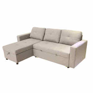 Partner-sofá cama plegable de 3 plazas, tela de lino multifunción <span class=keywords><strong>Extensible</strong></span> - Product Image 2