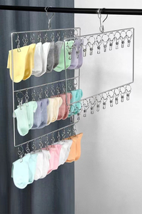 Multifonctionnel coupe-vent en acier inoxydable Multi-Clip 30PCS Pegs Chaussettes Séchage Crochet <span class=keywords><strong>Cintre</strong></span> - Product Image 4