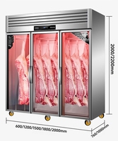 Réfrigérateur de présentation de viande de bœuf de haute qualité, armoire réfrigérée pour viande vieillie, chambre froide de stockage et de présentation de viande suspendue