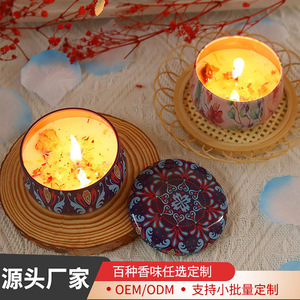 Bougie parfumée en cire de soja en forme de tasse, style ethnique, senteur nordique, pour chambre à coucher, sommeil, cadeau, souvenir - Product Image 4