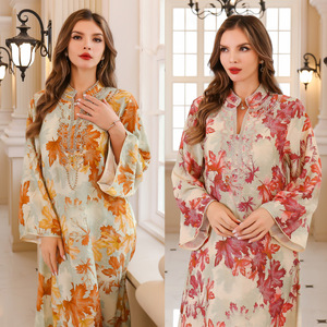 <span class=keywords><strong>Djellaba</strong></span> musulmane Vêtements pour femmes DUBAI Robe turque Broderie Mode pour femmes Vente en gros - Product Image 1