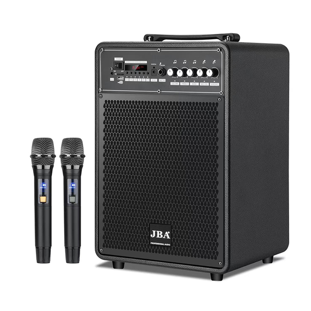 All-in-One Karaoke Speaker Dual Microphone Inputs Remote Control Professional Audio Lyrics Screen Outdoor Commercial Karaoke