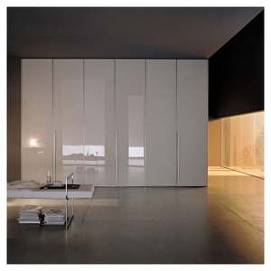 Glossy <b>White</b> Lacquer Finished Doors Modern Design Customize Size Wardrobe Closet Bedroom Wall Design - Product Image 1