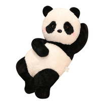 Peluche Panda Réaliste Certifiée CE/CPC, Coussin Doux, Jouet en Peluche, Décoration pour la Maison et Compagnon pour Enfants