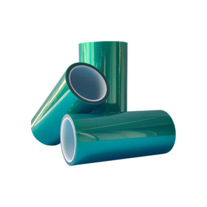 Pet Green High Temperature Tape Silicone Adhesive Masking Electronics <b>Film</b> 12mm X 50m Roll - Product Image 1