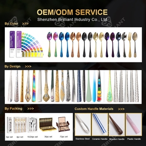 Brilliant Stock 18/8 Stainless Steel Flatware Sets Modern Luxury Gold-Accented Mirror Polish Dishwasher Safe Custom OEM Business - Product Image 5