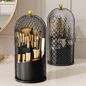 Wholesale Hot Sale Rotatable Make up Organizer Desktop Cosmetics Storage <b>Box</b> for Women Vanity Bathroom Countertop - Product Image 2