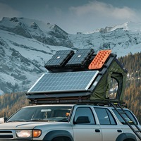 Carpa de Techo Rígida de Aleación de Aluminio con Paneles Solares, Diseño Impermeable para las Cuatro Estaciones, Escalera Telescópica de Aluminio de 2.3m, Venta al Por Mayor de Fábrica