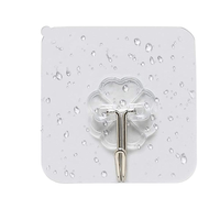 Crochet adhésif transparent Xichen, pliable et flexible, pour cuisine, salle de bain, salon, montage mural, écologique