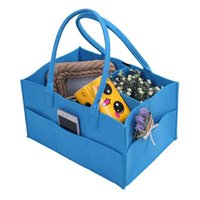 Organizador de Fraldas em Feltro com Alça, Cesta de Armazenamento Portátil para Fraldas de Bebê com Divisória Removível