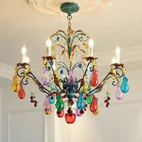 Lustre LED en verre de Murano de style italien, design fruitier, pour salon et chambre de luxe, éclairage vintage