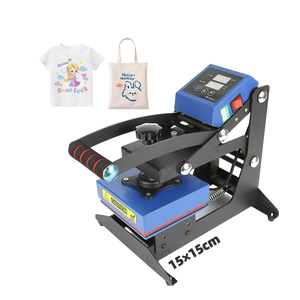 Nueva Máquina de Prensa de Calor Plana para Sublimación de Ropa, Impresión de Logotipos en Camisetas, 15x15cm, Semiautomática, Hidráulica, Hy-1201 C - Product Image 1
