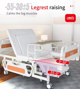 Cama manual de plástico para pacientes psiquiátricos, muebles de hospital con elevador trasero para enfermería - Product Image 5