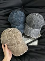 Casquette de baseball vintage effet vieilli avec lettres, pour femme, grande taille, souple, respirante, décontractée, vente en gros