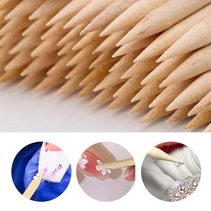 Bastoncini Monouso a Doppia Punta di Alta Qualità con Lima per Unghie e Spingicuticole in Legno d'Arancio per Manicure - Product Image 3