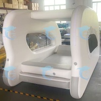 Sortie d'usine Catamaran populaire Ponton de croisière Bateau portable Bateau électrique gonflable pliable pour les jeux d'eau